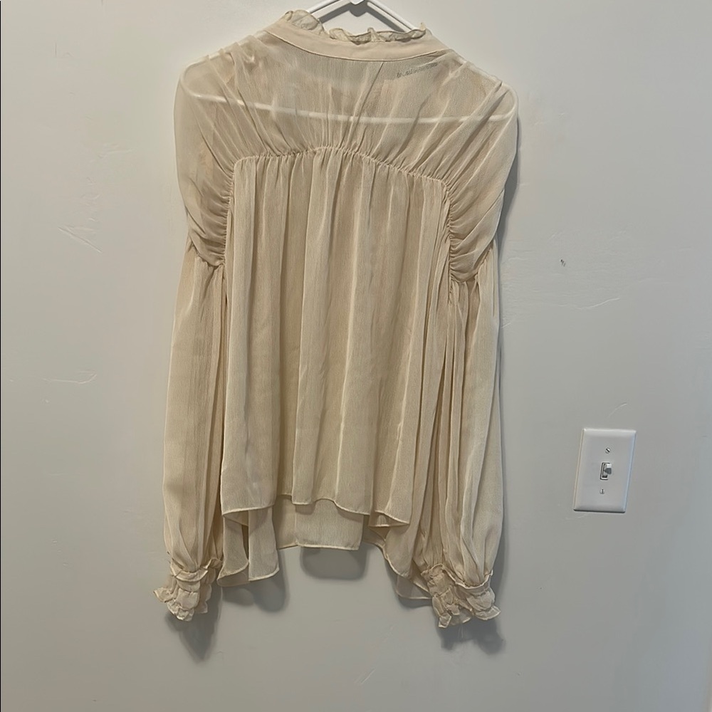 ZARA Elegant Cream Women's Top